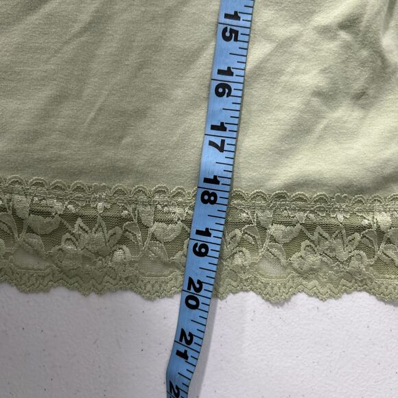 Van Heusen Tank Top Womens Large Green Lace Feminine Fairy 90s Y2K - Picture 6 of 6
